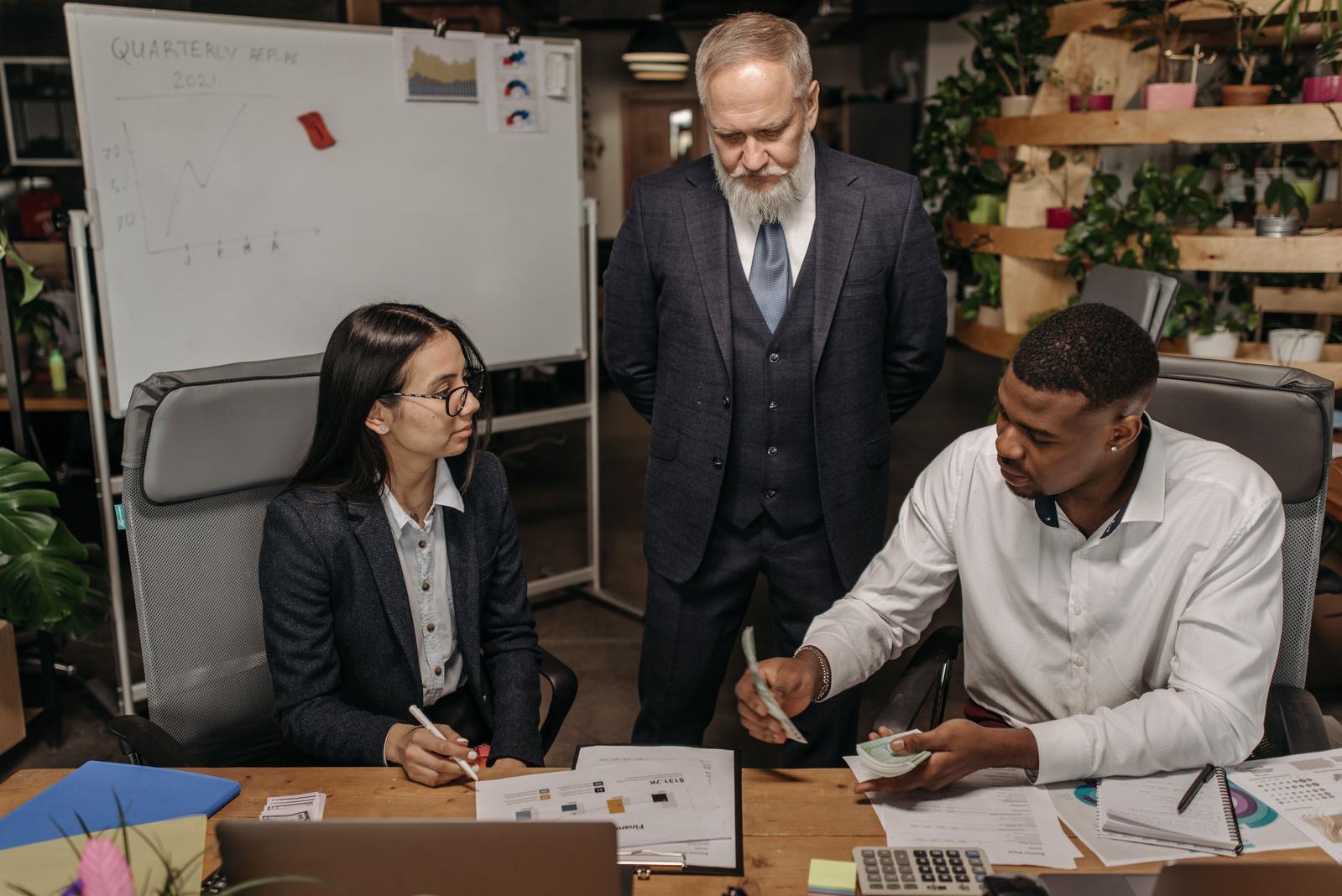 A team designing standard procedure together