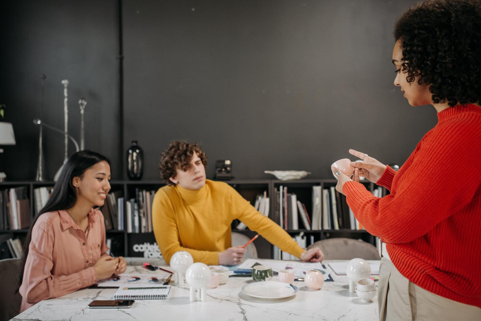 A team naming the transformation a product delivers